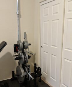 Olympic 2-inch Weight Plate Tree Rack with 6 Barbell Holders - Holds Up to 800 lbs. of Olympic Weight Plates – Workout & Lifting Equipment for Professional & Home Gym Storage Use - Assembly Required 27 71XtvSbTZgL