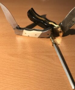 Best.Buy.Damascus1 Pocket knife Buffalo Horn Damascus knife, Pocket Knife For Men, 4pcs Knife Set, Folding Knife, With knife Sharpeners, Premium Quality gifts for men Black 42 71Xul21GlXL