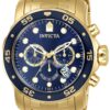 Invicta Men's Pro Diver Collection Chronograph Watch 48mm Gold & Blue 35 71XuxTR EL