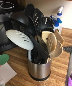 OXO Good Grips Stainless Steel Rotating Utensil Holder Solid 22 71XwTMHzM7L