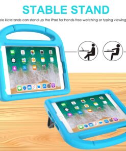 SUPLIK iPad Mini 5/4/3/2/1 Case for Kids, Durable Shockproof Protective Handle Bumper Stand Cover with 2*Screen Protectors for 7.9 inch Apple iPad Mini 5th/4th/3rd/2nd/1st Generation, Blue 24 71XwXaBeBuL
