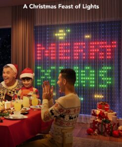 Alternative view of Govee Curtain Lights, WiFi Smart Christmas Lights LED, Color Changing Window Lights, Dynamic DIY Curtain String Lights for Bedroom Wall, Outdoor IP65 Waterproof, 5 x 6.6ft, 520 RGBIC LEDs