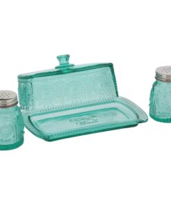 The Pioneer Woman Adeline Glass Butter Dish with Salt And Pepper Shaker Set 9 71Xxp0X xlL