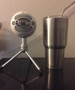 Logitech for Creators Blue Snowball iCE USB Microphone for Gaming, Streaming, Podcasting, Twitch, YouTube, Discord, Recording for PC and Mac, Plug & Play-Black Whiteout 37 71XyTUZwdkL