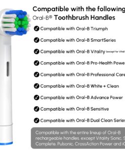 Replacement Toothbrush Heads Compatible with Oral-B Braun, 4 Pcs Professional Electric Toothbrush Heads Brush Heads for Oral B Replacement Heads Refill Pro 500/1000/1500/3000/3757/5000/7000/7500/8000 4 Count (Pack of 1) 13 71Xyy2kKxEL