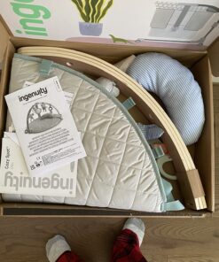 Ingenuity Cozy Spot Reversible Duvet Activity Gym & Play Mat with Wooden Bar - Loamy, Ages Newborn + 55 71Xyz2W7bfL