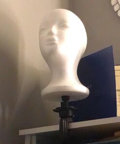 Teenitor Wig Mannequin Head Stand, 2 Pack Cosmetology Manikin Stand Mannequin Head Holder Clamp Black Wig Stand Holder 47 71Xz QIbvAL