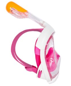 TRIBORD SUBEA EASYBREATH (2021 Version) Full FACE ANTIFOG Snorkel MASK with A Secure Lock and Free Replacement Ring & Optional Camera Mount - for Adults OR Kids (Pink, S/M) 7 71XzDzJ IdL