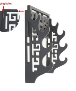 Eforlife 4 Tier Sword Holder Wall Mount Samurai Sword Display Stand Sword Bracket Hanger for Katana Wakizashi and Standard Swords (Classic) Black 17 71XzXRt8C7L