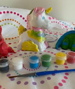 Melissa & Doug Created by Me! Dinosaur Figurines Craft Kit (2 Resin Dinosaurs, 6 Paints, Paintbrush) 32 71Xzieu8mdL