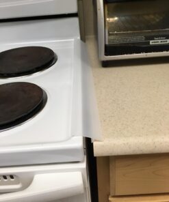 ITEMporia Silicone Stove Gap Covers (2 Pack), Easy Clean Heat Resistant Oven Gap Filler To Seal Between Stovetop and Counter (25 Inches, Translucent White)) 25 Inches 18 71Xzo3495GL