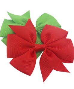 Alternative view of Pinwheel Hair Bows For Girls, Girls Bows For Hair Accessories, Girls Hair Bows 4 Inch With Clips In Pair Pigtail 40Pcs (20Colors x 2) 20 colors