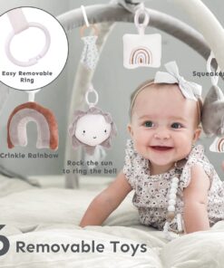 5-in-1 Thick & Plush Play Gym, Activity Gym & Play Mat, Cat Bed, Dog Bed, Convertible Stage-Based Developmental from Baby to Toddler, Ball Pit, Soft Plush Pet Bed, Pet Cushion, Balls are not Included Grey 17 71XzzPWR0mL