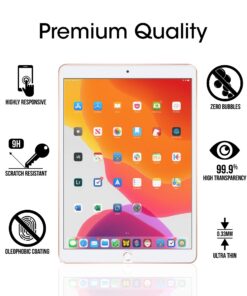 amFilm Screen Protector for New iPad 9 / iPad 8 / iPad 7, Apple Pencil Compatible, Tempered Glass, 2 Pack 26 71Y ANRRl1L