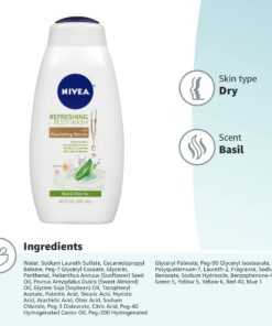 NIVEA Basil and White Tea Body Wash with Nourishing Serum, 20 Fl Oz Bottle 26 71Y EzxET7L