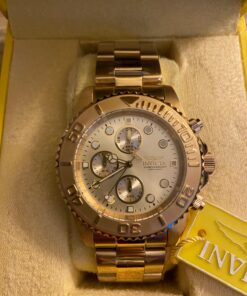Invicta Pro Diver Men's Wrist Watch Stainless Steel Japanese Quartz 22 mm Gold Ion-Plating 29 71Y Vn5h9ML