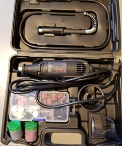 GOXAWEE Rotary Tool Kit with MultiPro Keyless Chuck and Flex Shaft -140pcs Accessories Variable Speed Electric Drill Set for Handmade Crafting Projects and DIY Creations Black 35 71Y tK20umL