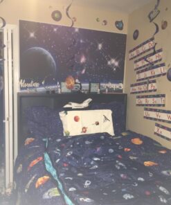 Beistle 10 Piece Solar System Whirls Outer Space Hanging Swirls Educational Classroom Planets Decorations, One size fits most, Multicolored 34 71Y07b1yuHL