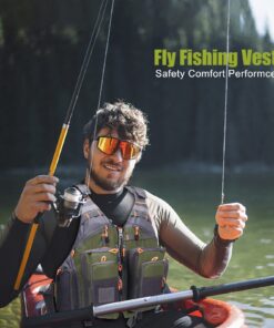 Lixada Fly Fishing Vest Fishing Jacket Breathable Polyester Mesh Design Fishing Vest Green 16 71Y1BwbiXML