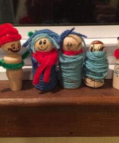 Hygloss Wood Peg Dolls – Craft Paintable Birchwood Doll People – Assorted Family, 40 Pieces Assorted, 40-Pack 21 71Y2Yxrh6ML