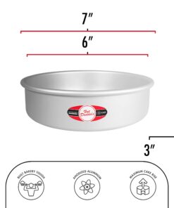 Fat Daddio's PRD-63 Anodized Aluminum Round Cake Pan, 6 x 3 Inch 22 71Y42GBrN5L