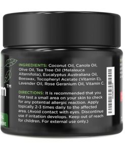 DAILY REMEDY Tea Tree Oil Extra Strength Super Balm - Athletes Foot Cream Combats Ringworm, Jock Itch, Nail Issues - Nourishes Cracked Itchy Skin on Body & Feet - Made in USA 2 Ounce (Pack of 1) 21 71Y45 WU3LL