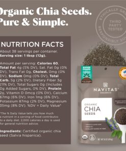 Navitas Organics Chia Seeds (16oz) 1 Pound (Pack of 1) 8 71Y5NbZfBL