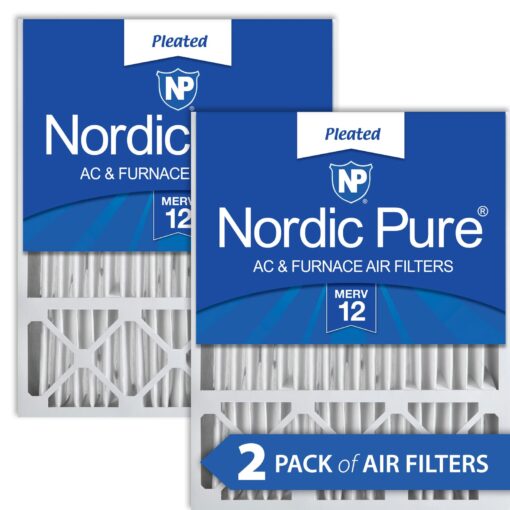 Nordic Pure 16x25x5 (15_3/4 x 24_3/4 x 4_3/8) Honeywell/Lennox Replacement MERV 12 Air Filters 2 Pack Filter