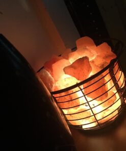 Himalayan Pink Salt Lamp Basket with Cord & Bulb Ca Sls-wm-basket@ 19 71Y6pojmsvL