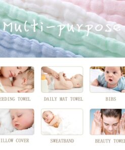 MUKIN Baby Washcloths - Natural Cotton Baby Wipes - Soft Newborn Baby Face Towel and Washcloth for Sensitive Skin- Baby Registry as Shower, 5 Pack 12x12 inches 23 71Y7EeNA3L