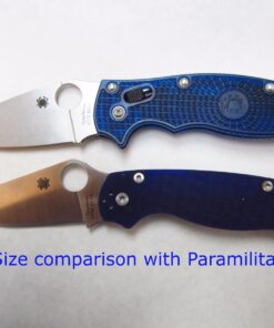 Spyderco Manix 2 Lightweight Signature Knife with 3.37" CTS BD1 Steel Blade and Translucent Blue FRCP Handle - PlainEdge - C101PBL2 35 71Y8EgK V5L