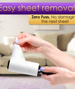 Lint Rollers Pet Hair Value Pack of 450 Sheets / 5 Refills, Sticky Roller Pet Hair, Lint Remover Dog Hair, Cat Hair, Fuzz, Animal Fur, Large Lint Removal Roller Clothe, Couch, Furniture. Stick Roller White 11 71Y8LbZ3GoS