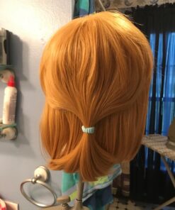 Linfairy Short Blonde Wig Halloween Cosplay Wig For Men Braid with 2 Elf Ear 54 71Y96ISTQhL