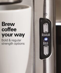 Hamilton Beach The Scoop Single Serve Coffee Maker & Fast Grounds Brewer, Brews in Minutes, 8-14oz. Cups, Stainless Steel 31 71Y98cUgPrL 1