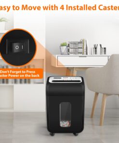 Paper Shredder for Home Office,VidaTeco 14-Sheet 60-Mins Micro Cut Shredder with US Patented Blade,Shred Card/CD/Clip/Staple,Shredder for Home Use Heavy Duty,AUTO Jam Proof,5.3-Gallon Pullout Bin(ETL) P4 14 Sheet 24 71Y9Hvd3tkL