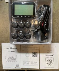 GUTA Trailer Tire Pressure Monitoring System, Trailer TPMS with 6 Sensors, 6 Alert Modes, Signal Booster, Power Saving Display, Long Sensing Distance, for 3 Trailers (T1/T2/T3), for RV, Trailer 6-Sensors 30 71Y9ZYImQEL