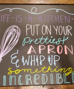 Loddie Doddie Magnetic Chalkboard - for Kitchen and Wall Decor - Easy-to-Erase Chalkboard - Framed Magnet Blackboard - Hanging Black Chalkboards (Rustic Frame, 18x22) Rustic Frame 38 71Y9vd64JhL