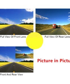 Car DVR Rear View Mirror Video Recroder 4.3" inch Back Up Car Camera Dual Lens Cam Night Vision Front and Rear Backup Reverse Security for Car 21 71YAxIS6RpL