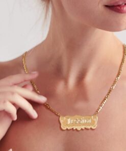 ProLuckis Handmade Personalized Name Jewelry Necklace 18k Gold Plated-Custom Made Any Name Style 6 10 71YBK04OOhL