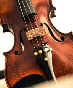 Mendini By Cecilio Violin - MV500+92D - Size 4/4 (Full Size), Black Solid Wood - Flamed, 1-Piece Violins w/Case, Tuner, Shoulder Rest, Bow, Rosin, Bridge & Strings - Adult, Kids Size: 4/4 (Full Size) 79 71YBdDf8QsL