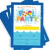 Printed Party Kids Birthday, Pool Party, 16 Invitations and Envelopes 15 71YBha3JW6L
