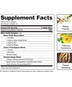 Snap Supplements Nitric Oxide Booster, Performance Formula for Stamina & Endurance, 90 Count 90 Count (Pack of 1) 22 71YBssQsJdL