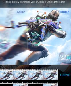 UPERFECT Portable Monitor 18.5 inch 100Hz 100% sRGB 1080P Portable Laptop Monitor w/Smart Cover, VESA & Speakers, Frameless IPS HDR Gaming Monitor USB-C HDMI Travel Second Monitor 18.5-100Hz 22 71YC43daBgL