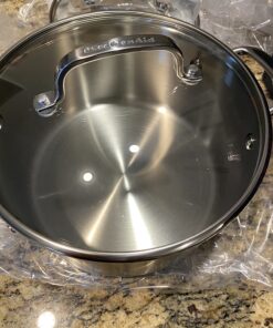 KitchenAid 3-Ply Base Stainless Steel Cookware Pots and Pans Set, 10 Piece, Brushed Stainless 43 71YC56dMOLL