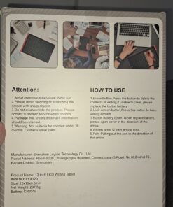 LCD Writing Tablet, 12 Inch Kids Toys Colorful Doodle Board, Toddler Girl Toys for 3 4 5 6 7 8 Year Old Boys Baby, Drawing Doodle Pad Christmas Birthday Gift for Children (Black) 12'' Black 22 71YCCsbcHL