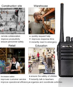 Retevis RT21 2 Way Radio Long Range, Walkie Talkies for Adults, Heavy Duty Rechargeable Two Way Radios with Six-Way Charger, for Manufacturing Education(6 Pack) with 1100mAh battery 13 71YDQlguDnS