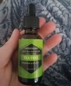 Tea Tree Essential Oil, 1 Fl Oz with Dropper - Undiluted Therapeutic Grade for Your Face, Skin, Hair and Diffuser - 100% Pure Melaleuca Oil for Acne, Toenails - by Pure Body Naturals 1 Fl Oz (Pack of 1) 36 71YDo2TBz0L