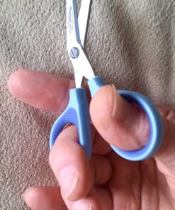 First Aid Only PhysiciansCare 90294 Titanium Non-Stick First Aid Bandage Scissors, 4" Bent, Blue Shear 19 71YDwJLmAOL