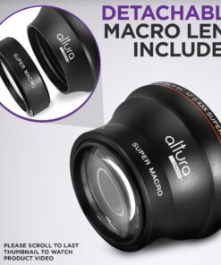 58MM 0.43x Altura Photo Professional HD Wide Angle Lens (w/Macro Portion) for Canon EOS 70D 77D 80D 90D Rebel T8i T7 T7i T6i T6s T6 SL2 SL3 DSLR Cameras 58MM 37 71YE4pp0pQL