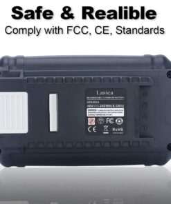 Lasica Replacement for Ryobi 40V 6.0Ah Battery, Compatible with Ryobi 40-Volt Collection Cordless Power Tools RY405010 RY40890VNM OP4040 OP4050A OP40601 OP40201 OP4026 OP4030 OP4060 Lithium Battery 16 71YEhKCHIkL